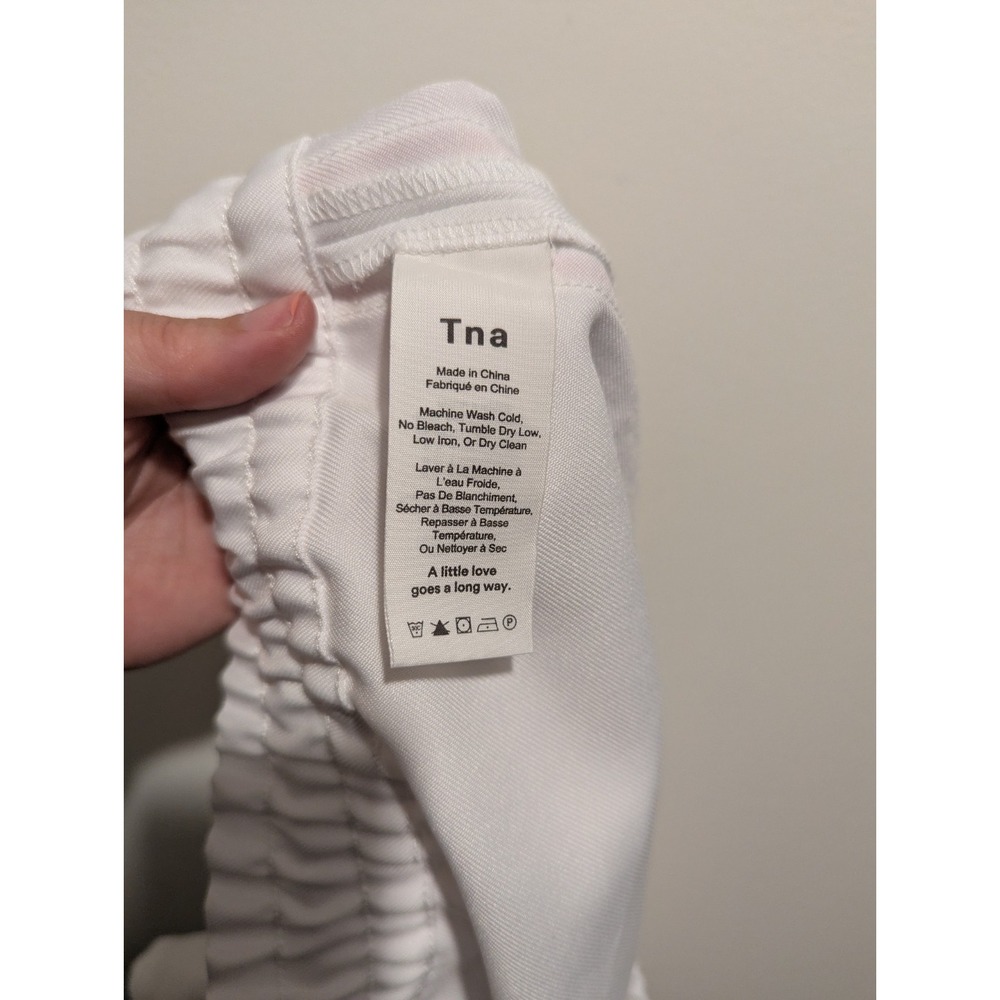 Aritzia TNA Trope Athletic Running Shorts Blue Red Side Stripe White Size Large - Picture 5 of 6